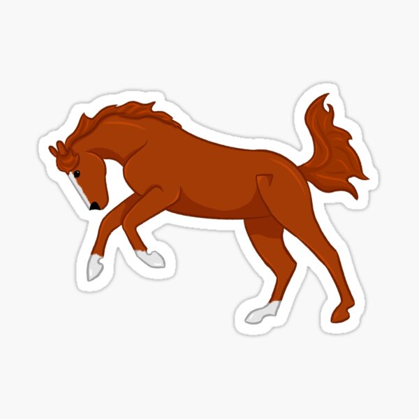 Item preview, Chestnut Horse bucking designed and sold by Art By Drina.
