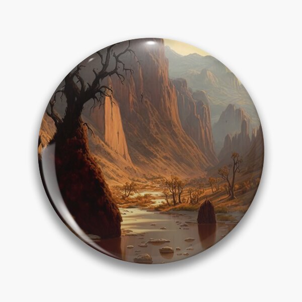 Item preview, Canyon valley bone dry river painting designed and sold by RK - Shop.