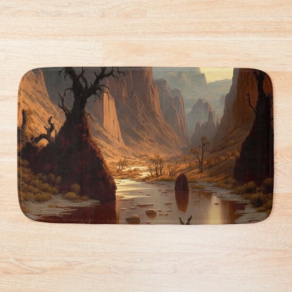 Item preview, Canyon valley bone dry river painting designed and sold by RK - Shop.