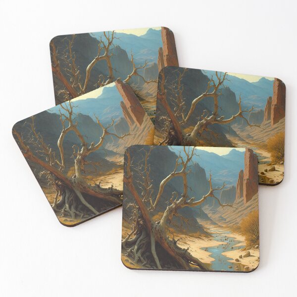Item preview, Sunny bone dry canyon landscape painting designed and sold by RK - Shop.