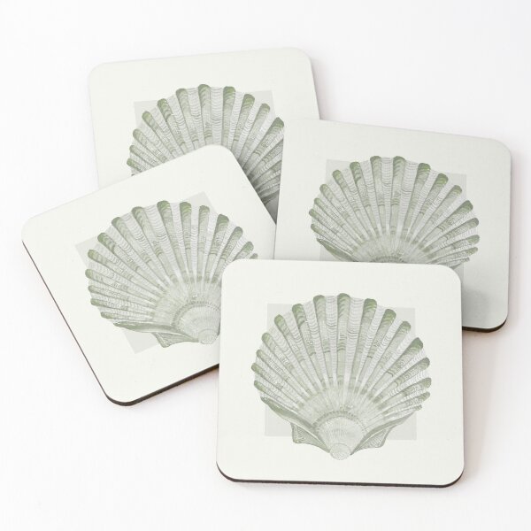 Item preview, Scallop sea shell in neutral designed and sold by LisaLeQuelenec.