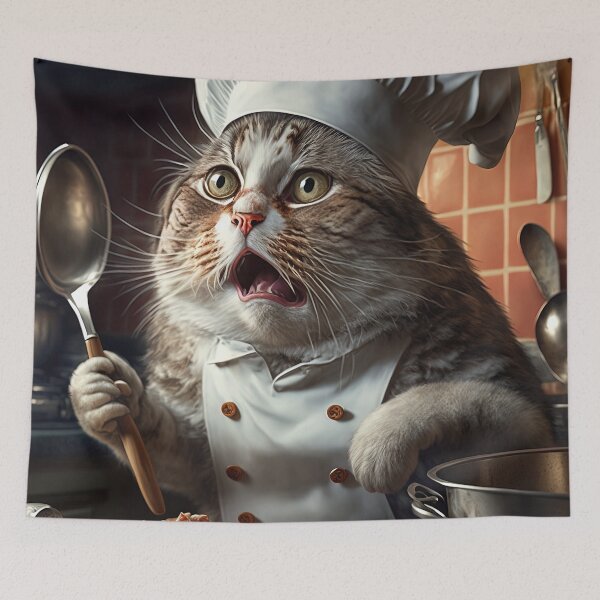 Item preview, Meowsterchef running out of time designed and sold by RK - Shop.