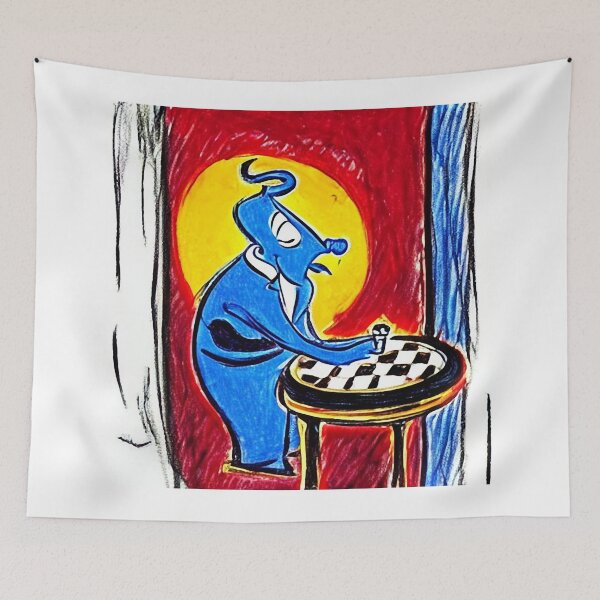 Item preview, Genie Playing Chess designed and sold by mittie101.