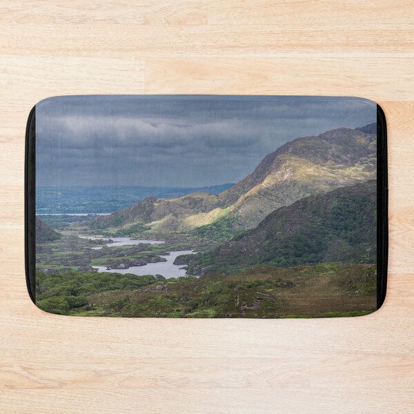 Item preview, Clouds and green mountains with lakes, amazing nature of Ireland in Killarney National Park, Ring of Kerry, near the town of Killarney, County Kerry designed and sold by AlbertMi.