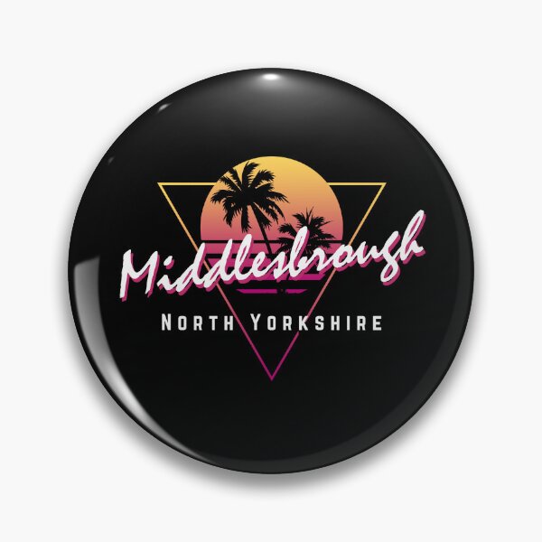Item preview, Funny 80s Retro Sunset 'Middlesbrough' North Yorkshire designed and sold by dinosareforever.