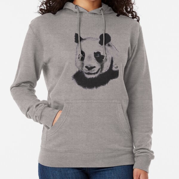 Panda - Charcoal Animals Lightweight Hoodie