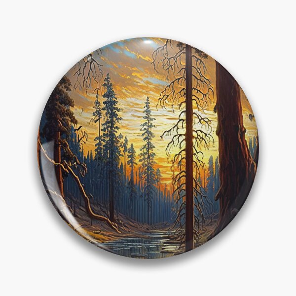 Item preview, Forest river at break of dawn painting designed and sold by RK - Shop.
