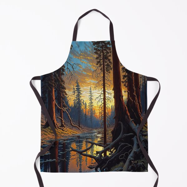 Item preview, Forest river at break of dawn painting designed and sold by RK - Shop.