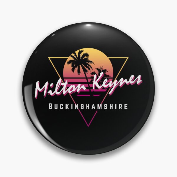 Item preview, Funny 80s Retro Sunset 'Milton Keynes' Buckinghamshire designed and sold by dinosareforever.