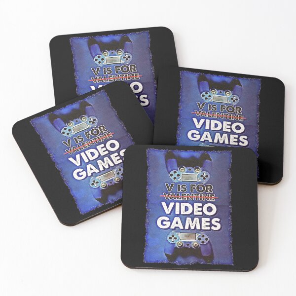 Item preview, V Is For Video Games Funny Valentines Day Gamer designed and sold by csoDesign.