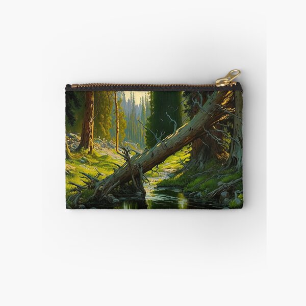 Item preview, Green forest river fallen trees painting designed and sold by RK - Shop.