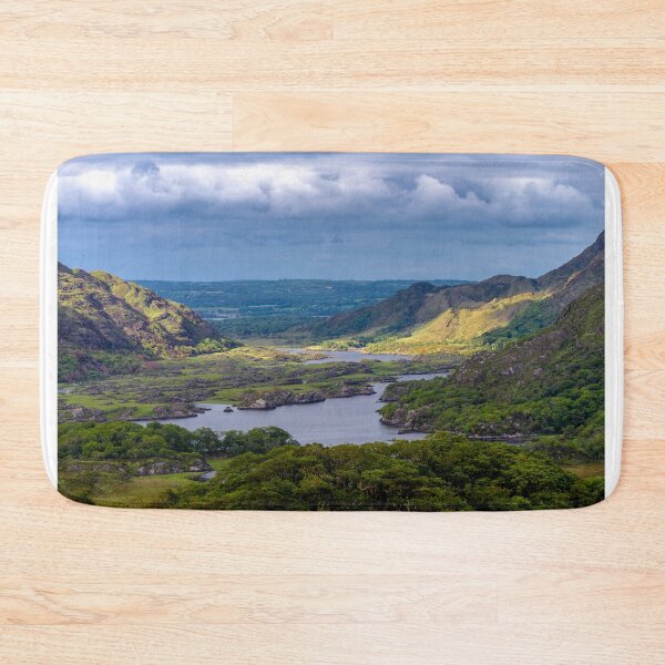 Item preview, Clouds and green mountains with lakes, amazing nature of Ireland in Killarney National Park, Ring of Kerry, near the town of Killarney, County Kerry designed and sold by AlbertMi.