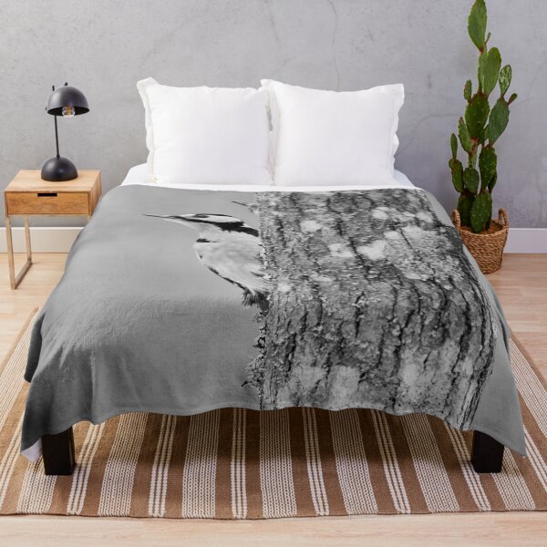 Item preview, Grayscale pure. Great spotted woodpecker designed and sold by Jouko Lehto Photography.