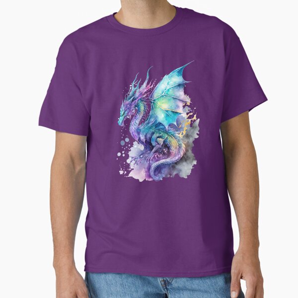 Vista previa del artículo con la obra «Dragón de fantasía en acuarela #2», diseñado y vendido por toxicdz.