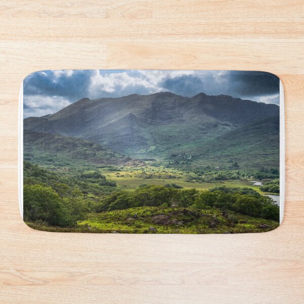 Item preview, Clouds and green mountains with lakes, amazing nature of Ireland in Killarney National Park, Ring of Kerry, near the town of Killarney, County Kerry designed and sold by AlbertMi.