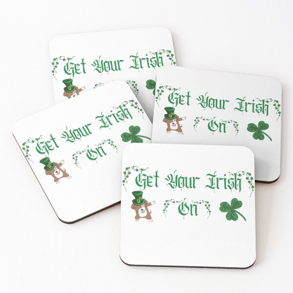 Aperçu de l'œuvre Mettez votre irlandais. Chien irlandais chanceux. Trèfle, Shamrocks créée et vendue par Doggymadness.