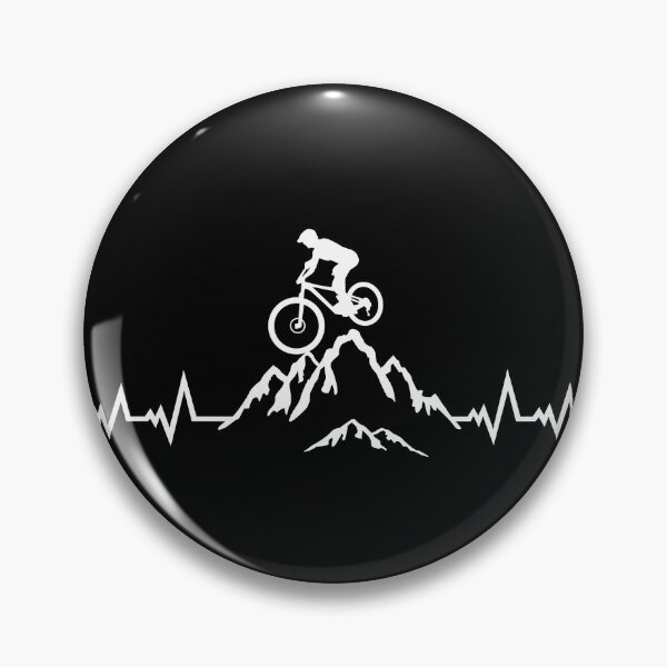 Artikelvorschau, Mountain biking, Radfahren, Downhill biking, Mountainbike Puls Herzschlag entworfen und verkauft von claudiasartwork.