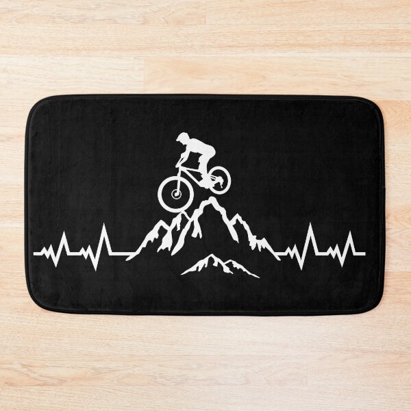 Item preview, Mountain biking, cycling, downhill biking, mountain biking pulse heartbeat designed and sold by claudiasartwork.