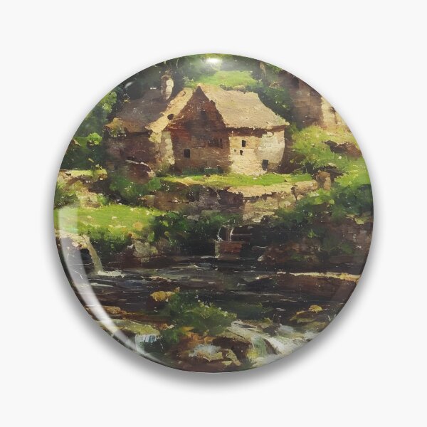 Item preview, Beautiful summer landscape with an old watermill designed and sold by LaszloToth.