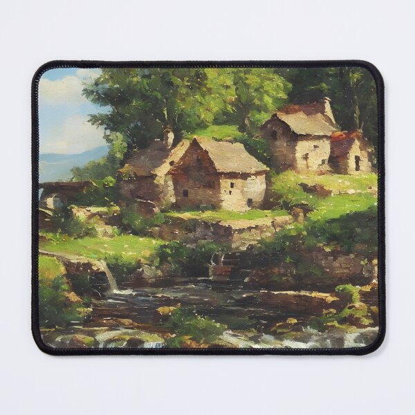 Item preview, Beautiful summer landscape with an old watermill designed and sold by LaszloToth.