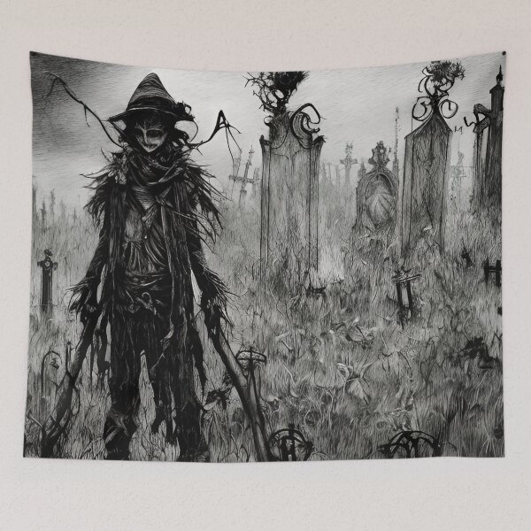 Item preview, The creepy scarecrow of Romney Marsh, stalking the graveyard in wait designed and sold by StedeBonnet.