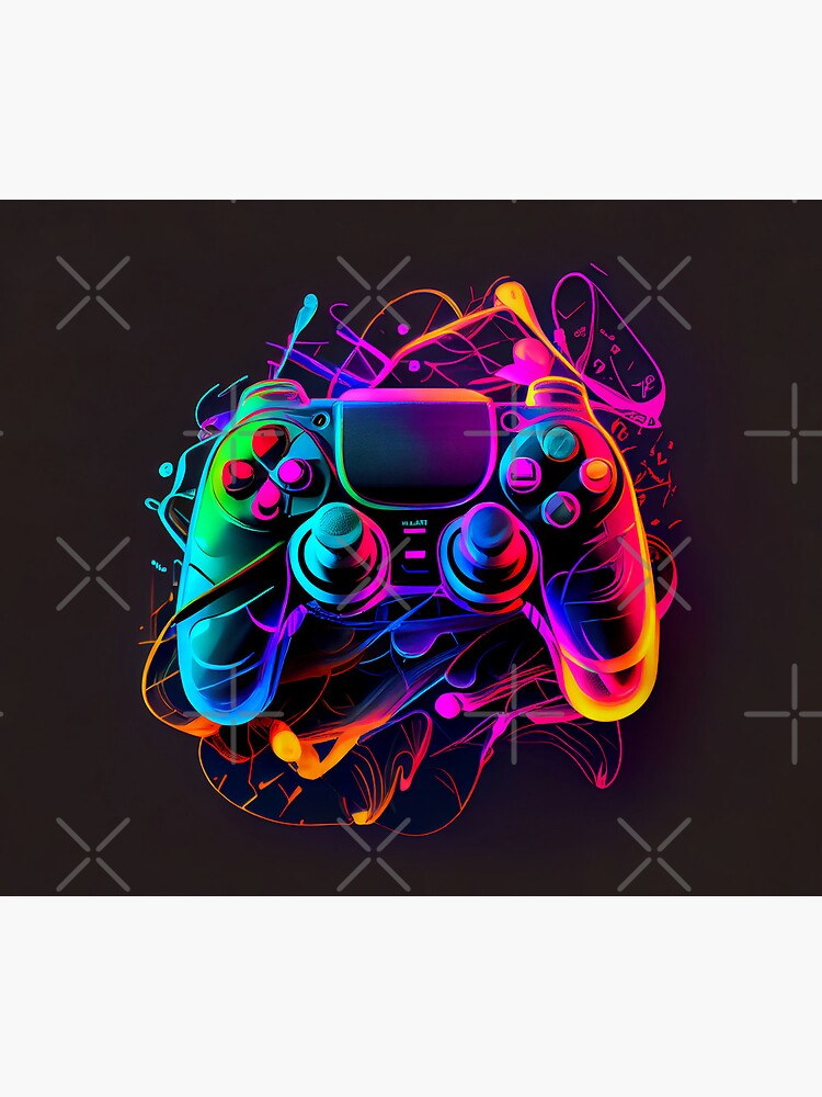 Colorful Gamepad in Neon Color Gaming Mouse Pad / Colorful Gamepad in Neon  Color Gaming Desk Mouse Mat Mouse Pad for Sale by Alex-bubble