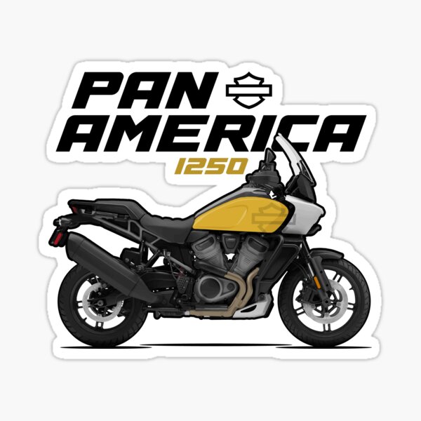 HD Pan America 1250 - Yellow Sticker for Sale by Tomislav Lozic
