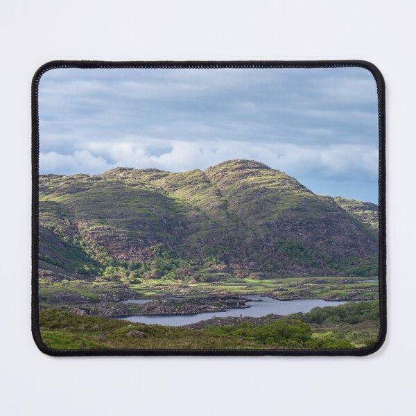 Item preview, Clouds and green mountains with lakes, amazing nature of Ireland in Killarney National Park, Ring of Kerry, near the town of Killarney, County Kerry designed and sold by AlbertMi.