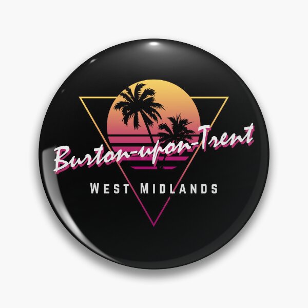 Item preview, Funny 80s Retro Sunset 'Burton-upon-Trent' West Midlands designed and sold by dinosareforever.