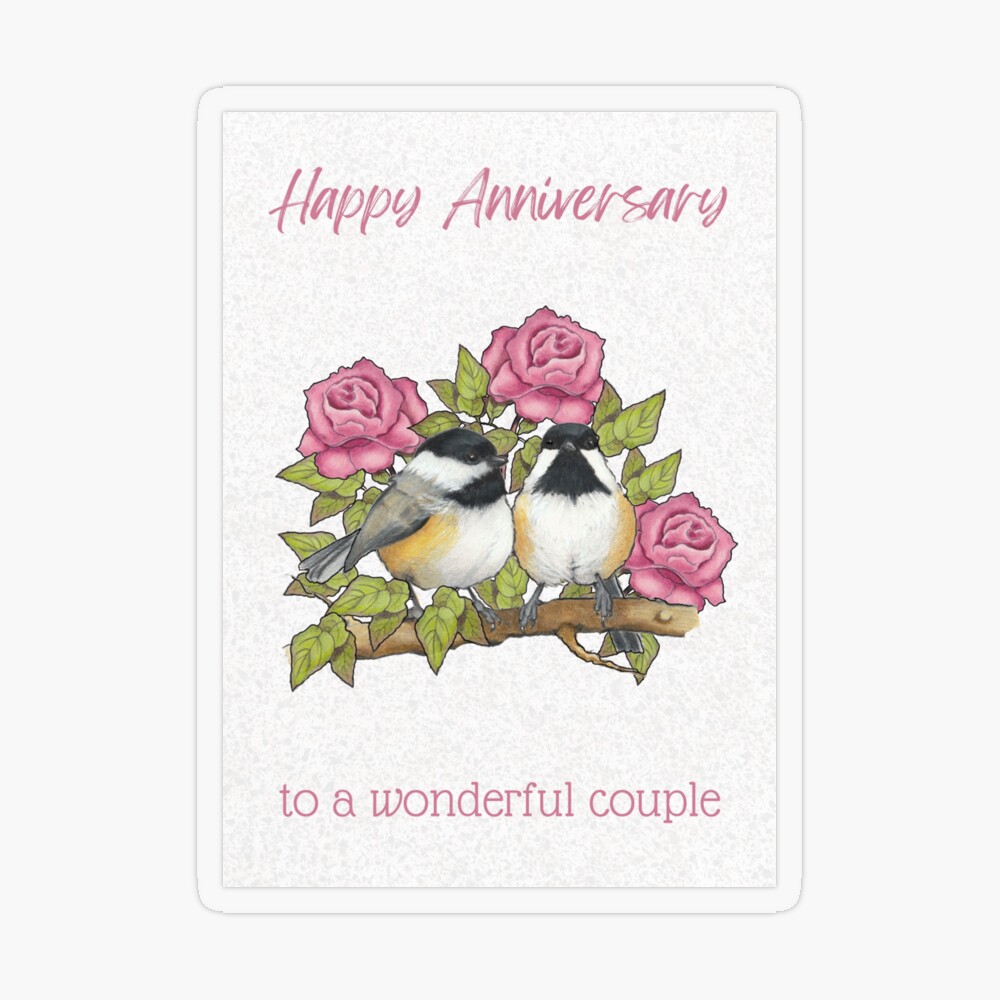 Happy Anniversary To A Wonderful Couple A5 Card - Love Wedding Anniversary