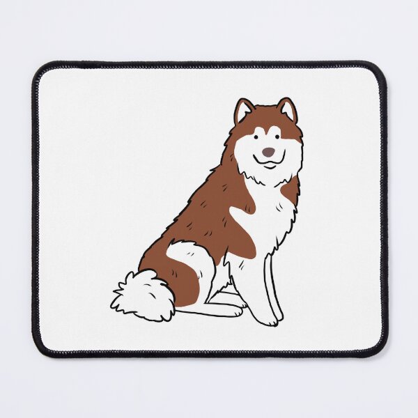 Item preview, Red Alaskan malamute dog cute illustration designed and sold by Yarafantasyart.