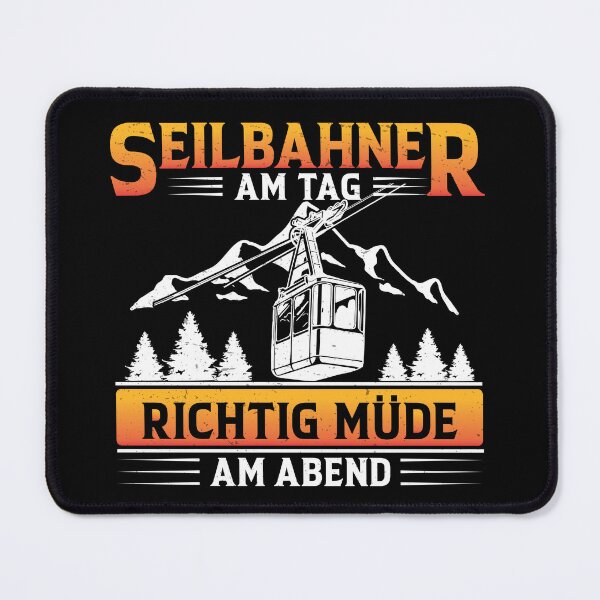 Item preview, Cable Car "Am Tag Tüde Am Evening" Mountain Railway Funny designed and sold by StrongShirts.