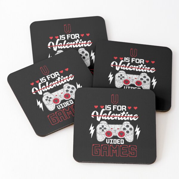 Item preview, V Is For Video Games Funny Valentines Day Gamer designed and sold by myrosetee.