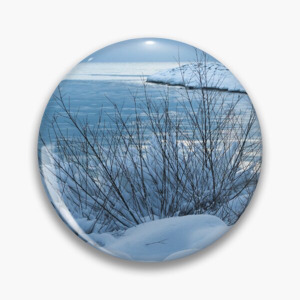 Item preview, Cold Blue Stillness - Polar Vortex Ice and Snow Formations on Lake Ontario designed and sold by Georgia Mizuleva.