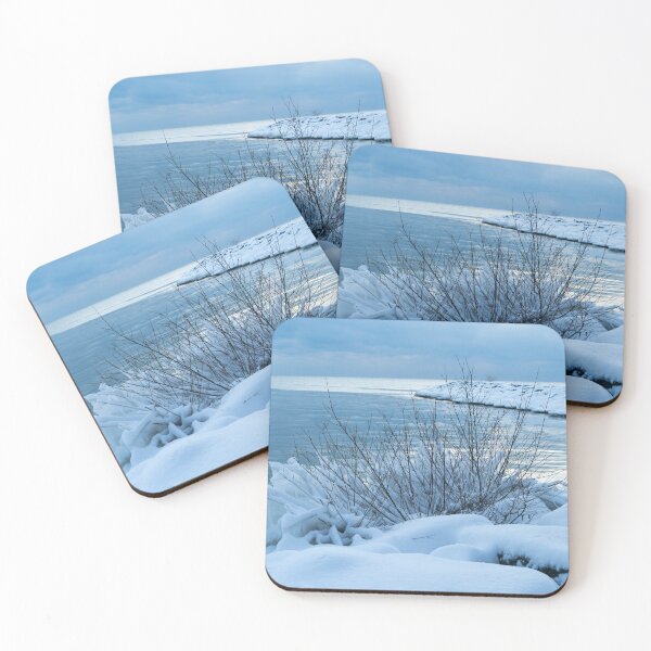 Item preview, Cold Blue Stillness - Polar Vortex Ice and Snow Formations on Lake Ontario designed and sold by Georgia Mizuleva.
