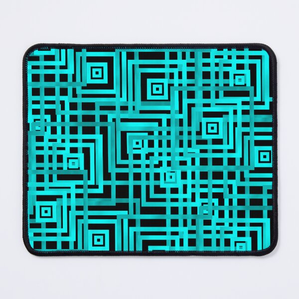 Item preview, Teal Fade Box Stacks on Black Half-Drop Repeat 5748 designed and sold by Art in My Loft.