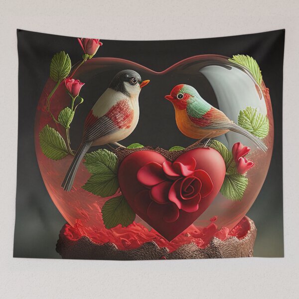 Item preview, Agapornis en un globo con forma de corazón designed and sold by RK - Shop.