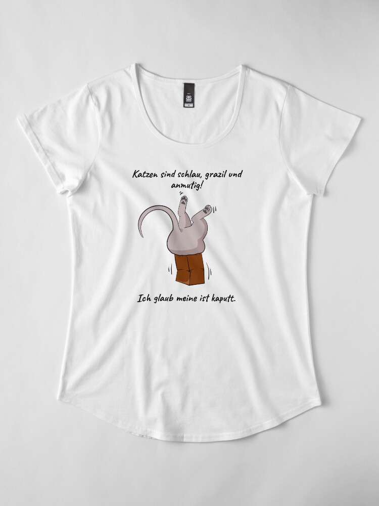 Alternative Ansicht von Katzen sind grazil, anmutig und schlau! Premium Rundhals-Shirt