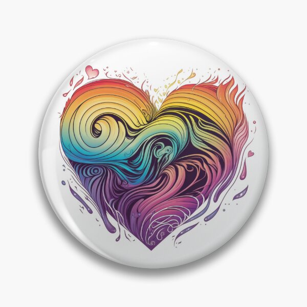Item preview, Rainbow Heart designed and sold by TheJadeCat.