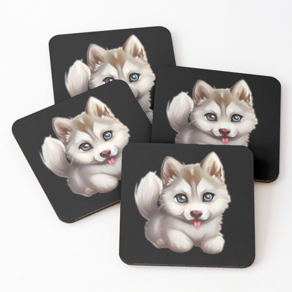 Item preview, Cute husky, cartoon drawing, Ai Generated Art  designed and sold by ACC .