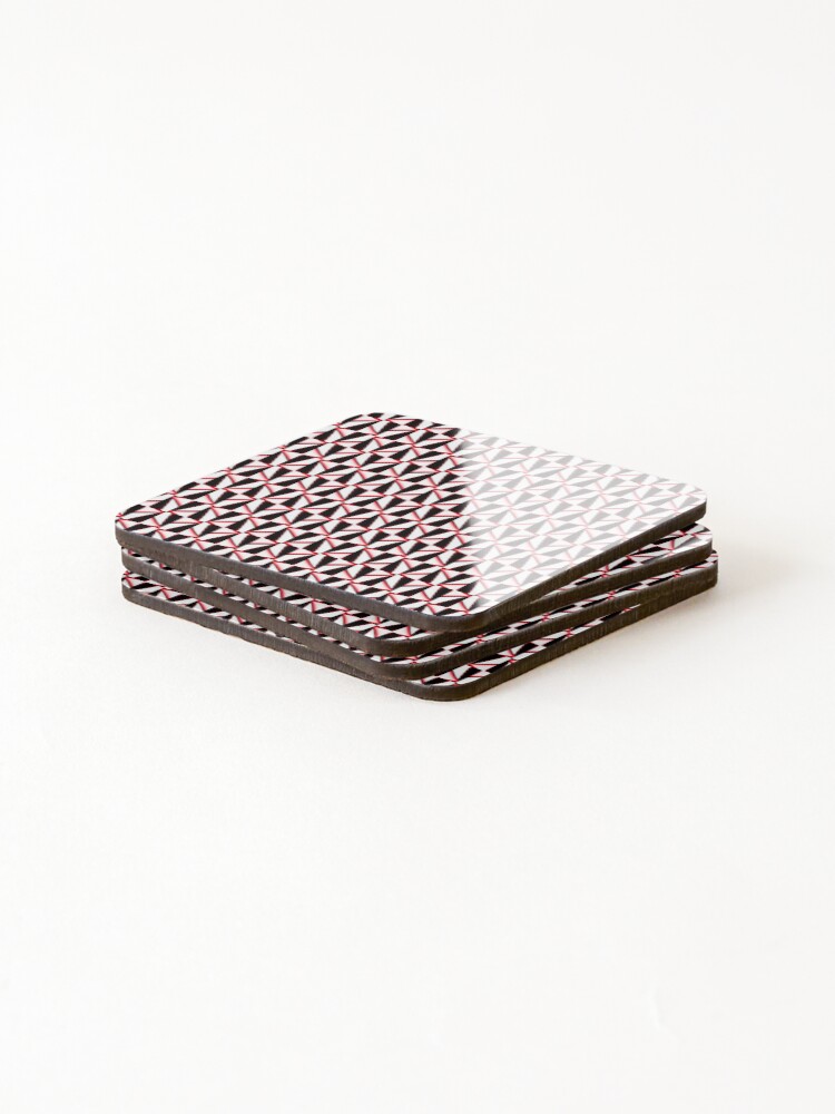 Thumbnail 4 of 5, Coasters (Set of 4), Back and red pattern  designed and sold by Omar-Rashed.