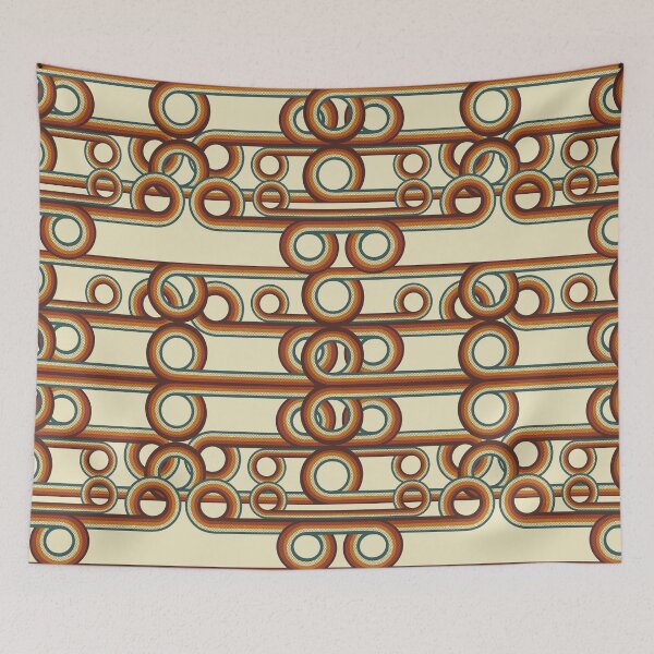 Item preview, retro circles, 70s pattern designed and sold by AvotArt.