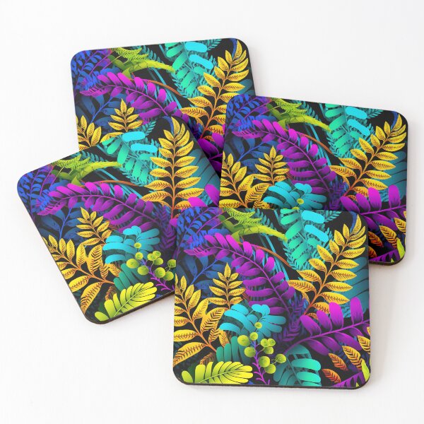 Item preview, Colourful bold tropical fern pattern designed and sold by Christolamber.
