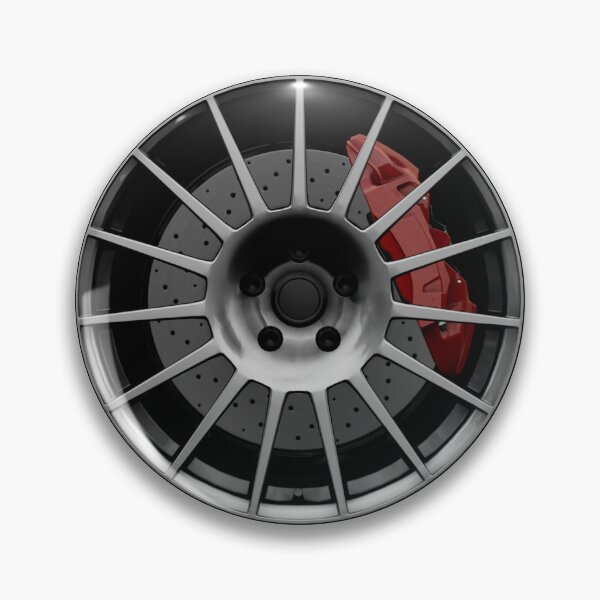Item preview, Silver JDM multi spoke wheel with red caliper designed and sold by ApexFibers.
