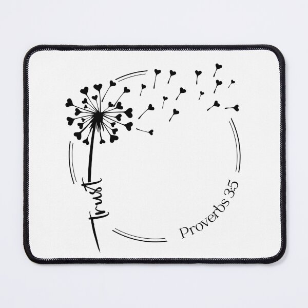 Item preview, Christian Dandelion design - trust - Proverbs 3:5 designed and sold by simplydesignart.