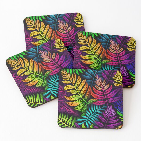 Item preview, Colourful bold tropical fern pattern #2 designed and sold by Christolamber.
