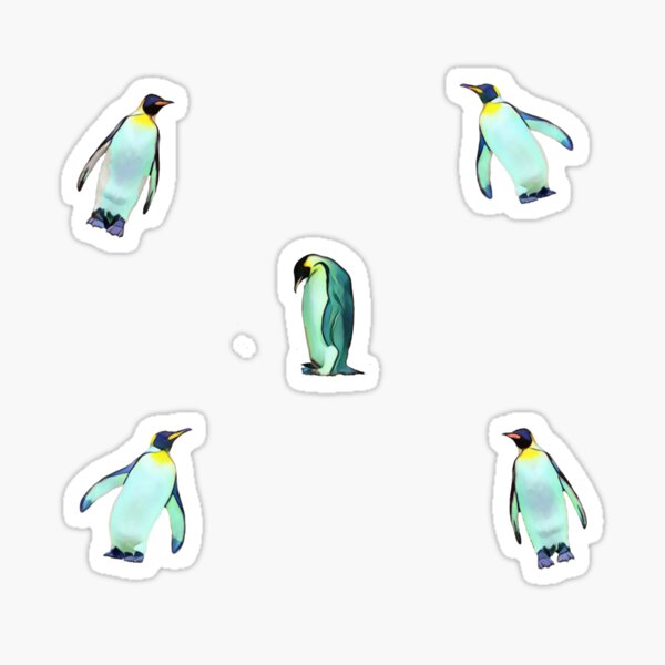 Adorable Penguin Pattern - blue - Pattern - Available on socks mugs shirts stickers and more Sticker