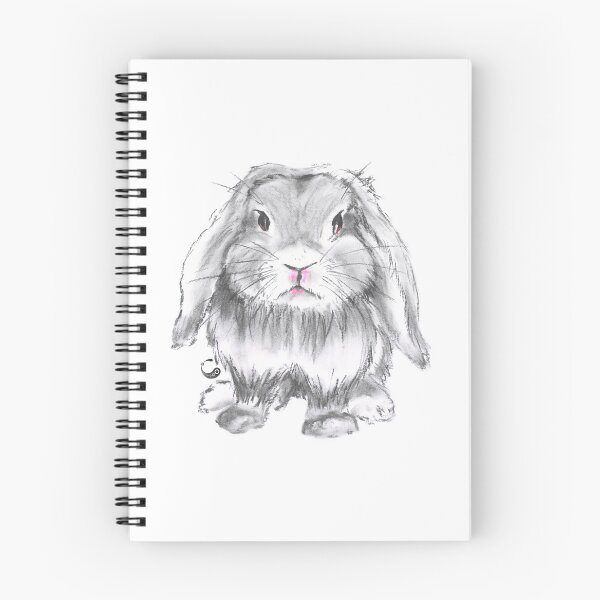 Item preview, grumpy rabbit - Charcoal Animals designed and sold by Mira Alexander.