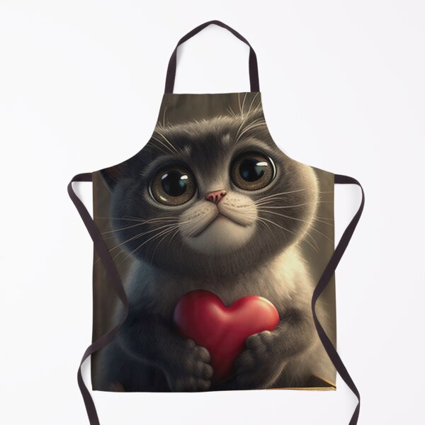 Item preview, Cute cartoon cat holding a Valentine heart designed and sold by RK - Shop.