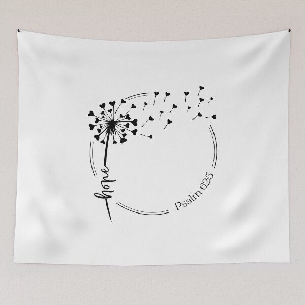 Item preview, Christian Dandelion design - hope - Psalm 62:5 designed and sold by simplydesignart.